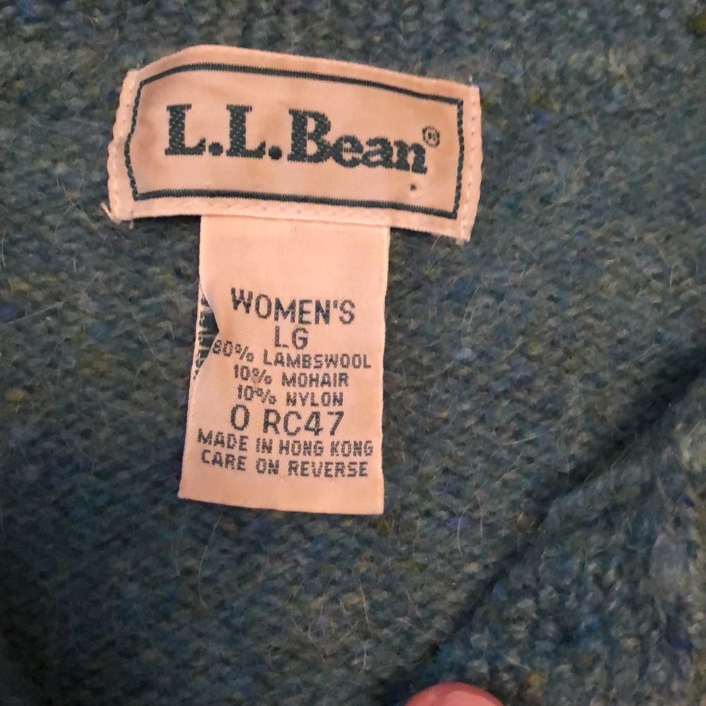 L. L. Bean Wool Cardigan Sweater Size Large - image 2